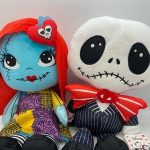 Disney Sally Jack Plush Doll Set Nightmare Before Christmas Skull 17 Inch Gifts